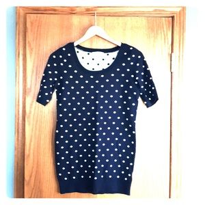 Navy & white maternity sweater